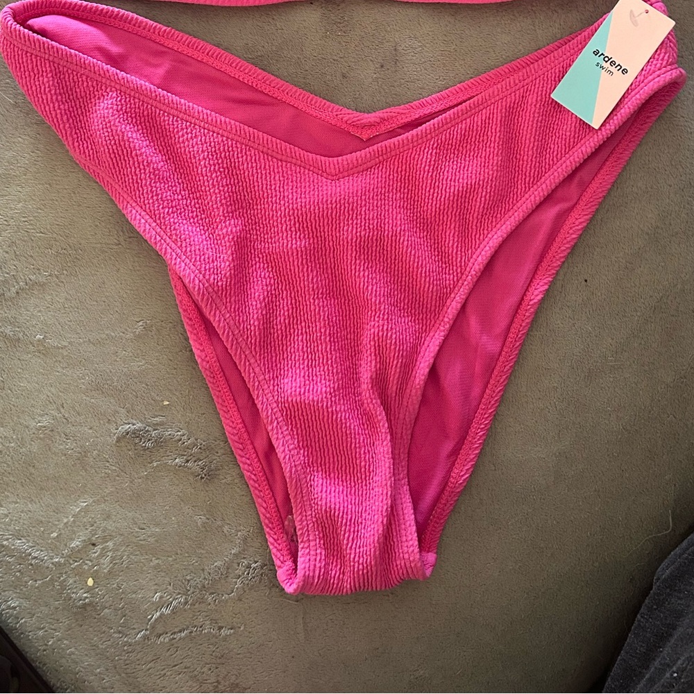 High cut pink bikini bottom